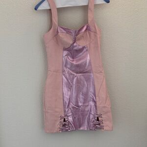 Elegant Pink Satin Dress